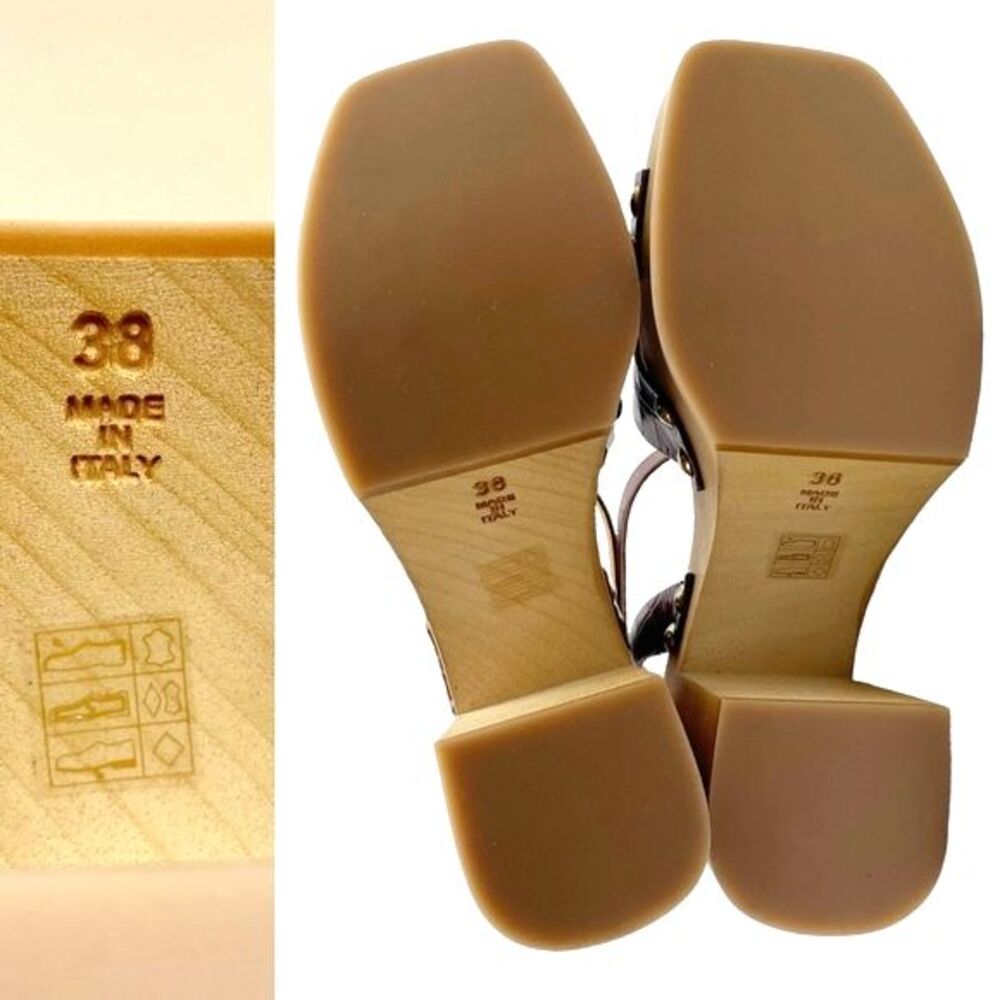 NWT Free People Mallory Brown Leather Clog Platform Ankle Wrap Sandal Size 8 NEW - Picture 14 of 16